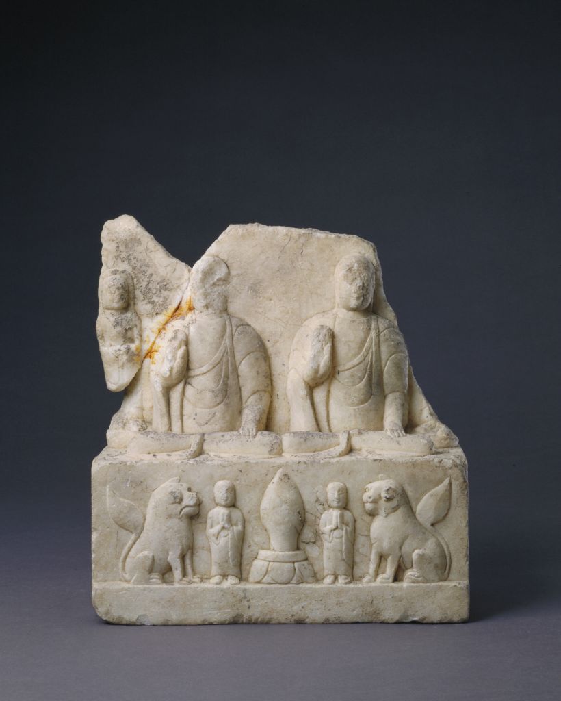 图片[1]-Huo Hei made stone double Buddha-China Archive